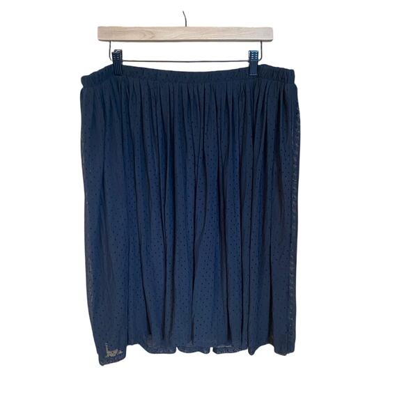 Torrid Black Midi full skirt 1x plus size knee length emo whimsigoth feminine - Picture 1 of 7